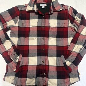 Carhartt Red and Black Checkered Shirt Jacket